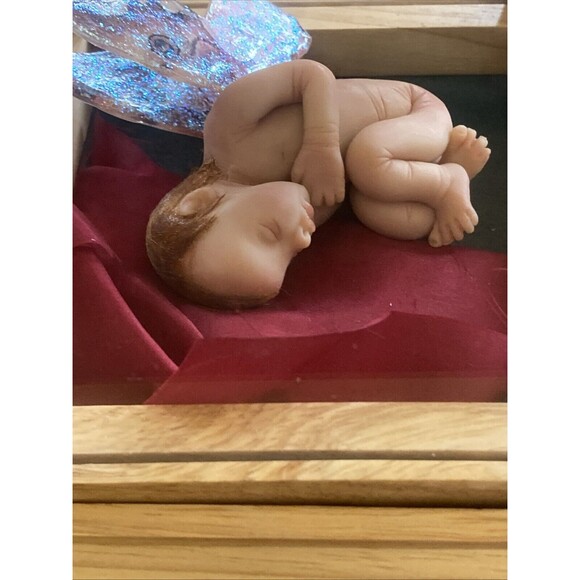 Hand made Fairy Newborn Signed With display case - Picture 9 of 9